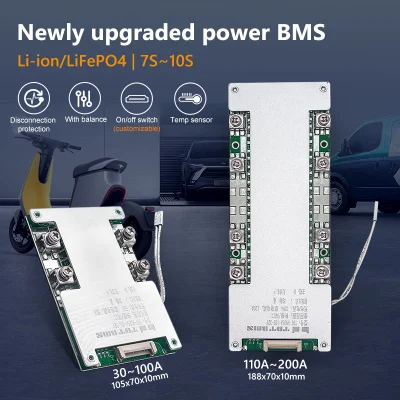 TDT 10s 36V BMS 120A Ion sistema de gestión de baterías de litio BMS Board 120A con balance para vehículo eléctrico de baja velocidad