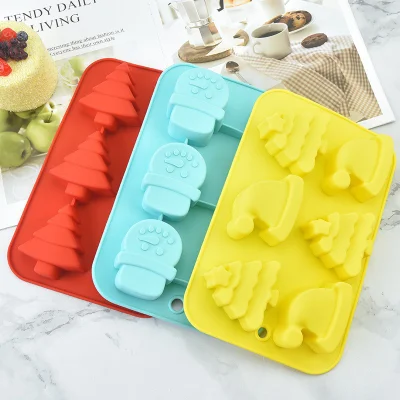Molde de silicona para bizcochos de cocina de 6 cavidades para horno antiadherente