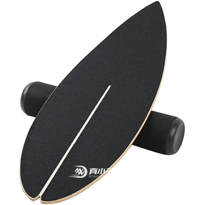 Venta caliente personalizada de madera balanceo equilibrio tabla de estabilidad Trainer no Tabla de balance de superficies de deslizamiento con rodillo de corcho