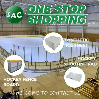 Paneles de baldosas de suelo UHMWPE Synthetic fáciles de instalar y mover Pista de Hockey sobre hielo UHMWPE Ice Sheets for Ice Skating