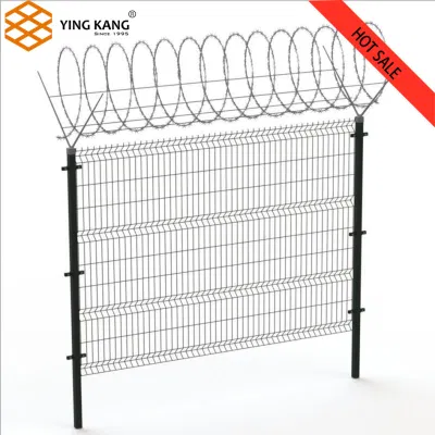Exterior 3D alambre soldado malla Esgrima Nueva Puerta de Hierro de Diseño Hierro forjado Puerta Principal Diseño Triángulo curva Fence Farm Esgrima Aluminio Fence Panel caballo estable