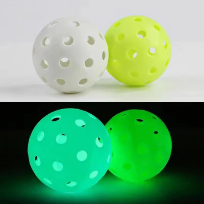 Usapa personalizado resplandor en la oscuridad 40 hoyos 26 hoyos Bolas de Pickleball interiores al aire libre