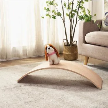 Yoga Fitness Madera Wobble Seesaw Toy Curvy Board niños de madera Balance