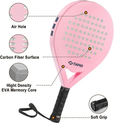 El logotipo de OEM personalizar mejor calidad profesional con raquetas de Padel raquetas de paddle tenis de fibra de carbono