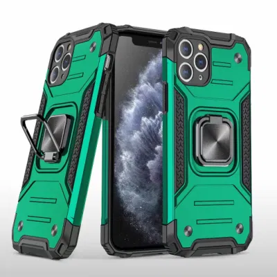 Efecto de caída de grado militar de la fábrica de metal 360 Anillo giratorio Kickstand magnético titular de la armadura de montaje en el coche a los golpes de teléfono de la cubierta para iPhone 12