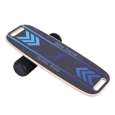Tabla de equilibrio de madera Trainer Junta de oscilación para Skateboard, Hockey, Snowboard &amp; Surf Training Junta de equilibrio W/Workout Guía para el ejercicio y construir la estabilidad del núcleo