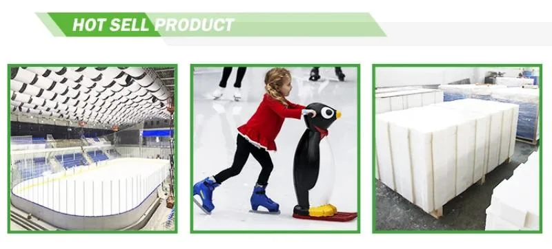 1000X2000 Portable Artificial Ice Skating Rinks / Ice Hockey Flooring Tile