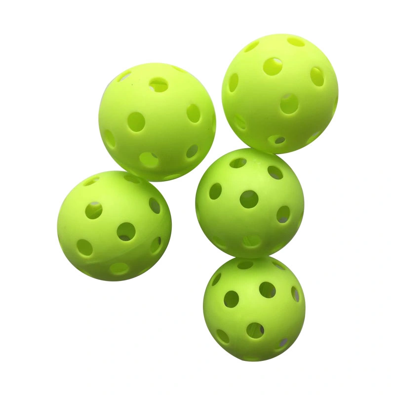 Green 26 Holes Pickleball Balls for Softball Pickleball Teeball Indoor Sports Equipment