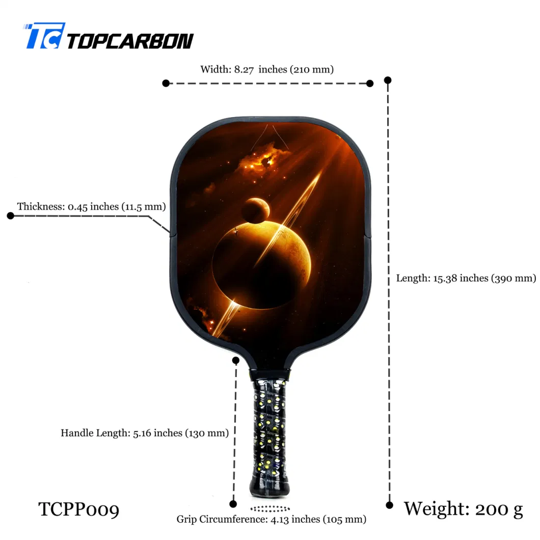 High-End Full Toray Carbon Hot-Molding Integrated Edgeless Pickleball Paddle