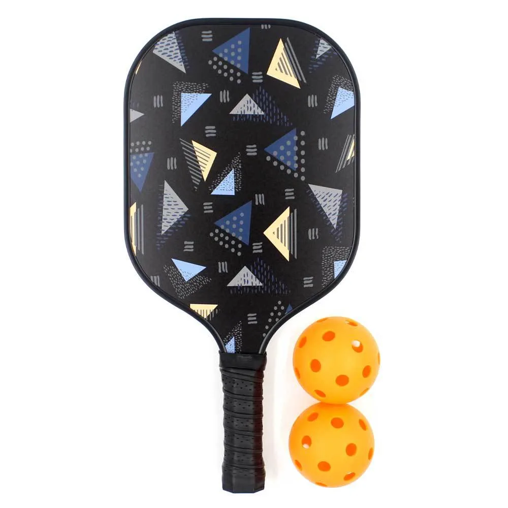 Carbon Fiber and Fiberglass 2 Paddles Premium 4 Pickleballs with Carry Bag