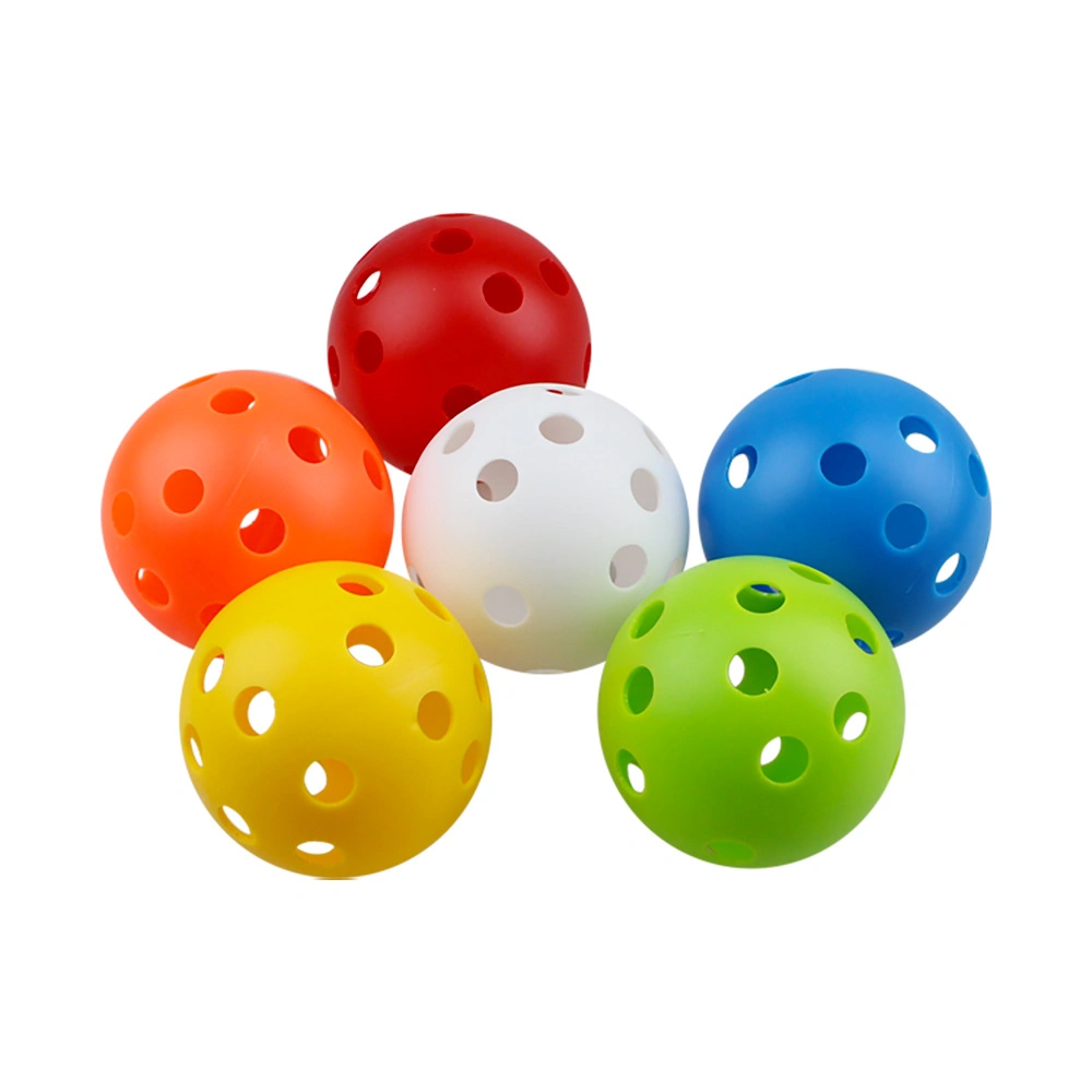 Factory Wholesale 72mm Hard Plastic Pickle Ball with 26 Holes