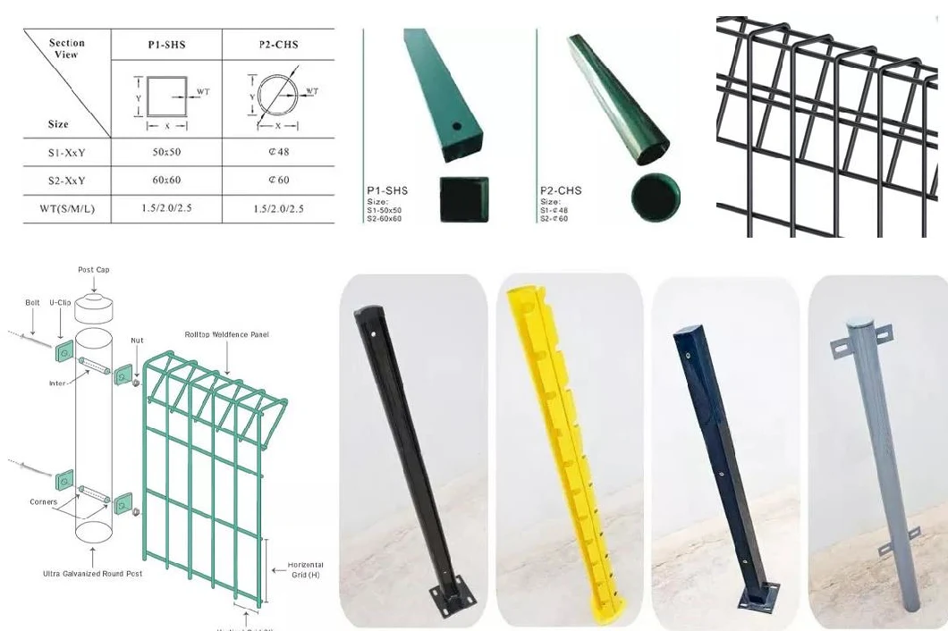 Factory Direct Supply Powder Coated Welded Wire Mesh Fence Triangle Fence 3D Panel Fence Curvy Mesh Fence