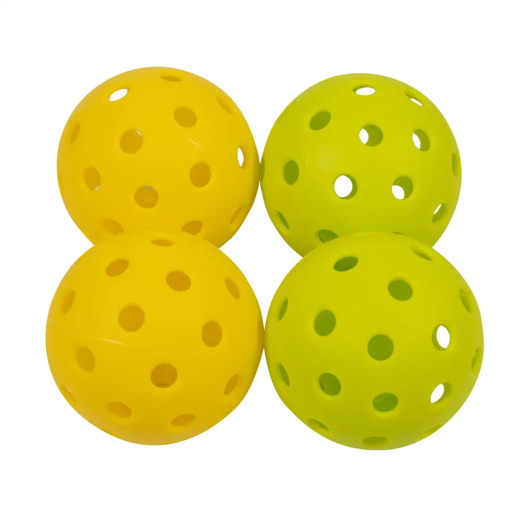 High Visibility Pickleball Balls with 26 Holes and 40 Holes for Wholesale Outdoor Use