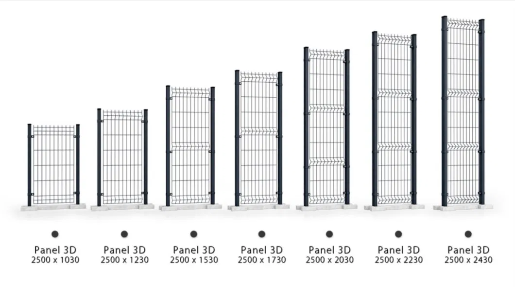 Galvanized Construction Security 3D Welded Wire Mesh Bending Metal 3D Fence Panels