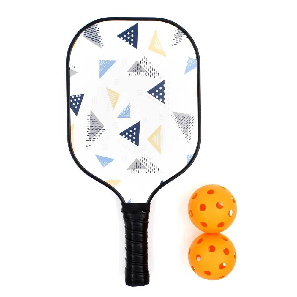 Carbon Fiber and Fiberglass 2 Paddles Premium 4 Pickleballs with Carry Bag