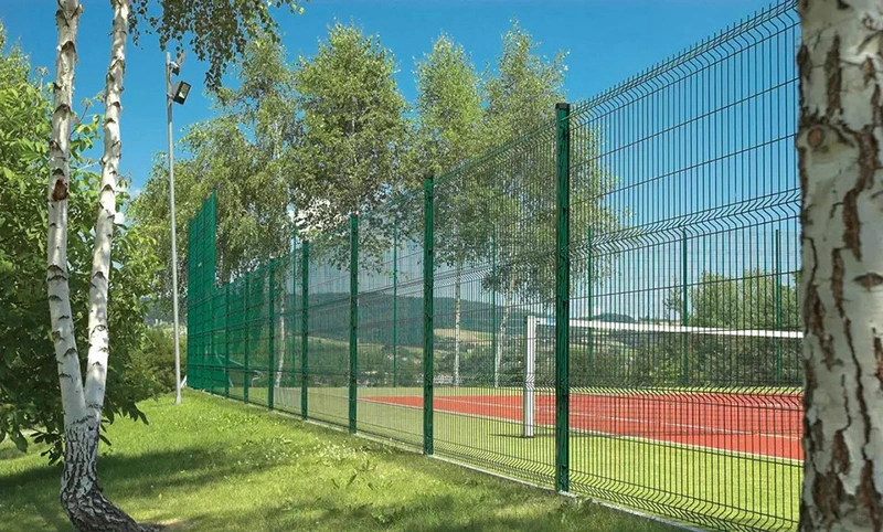 Wholesale Dark Green Powder Coated Welded Wire Mesh Fence Metal Fence Wire Fence Triangle Fence 3D Panel Fence