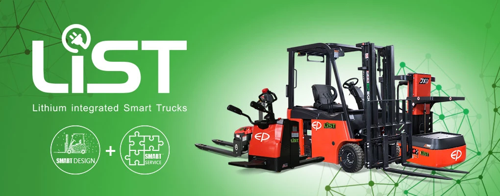 Ep Electric Four-Wheel Forklift Truck Lithium-Ion Designed Counterbalance Forklift 1.5-3.5ton