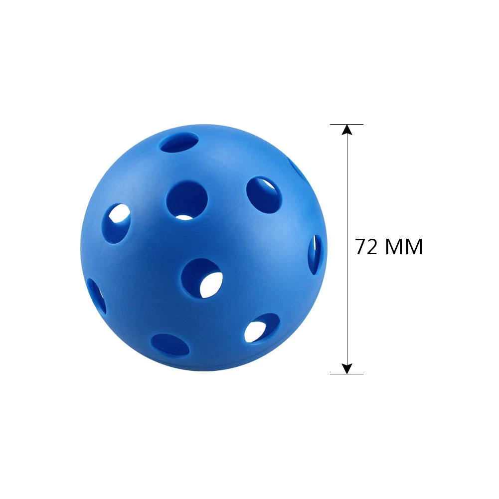 Factory Wholesale 72mm Hard Plastic Pickle Ball with 26 Holes