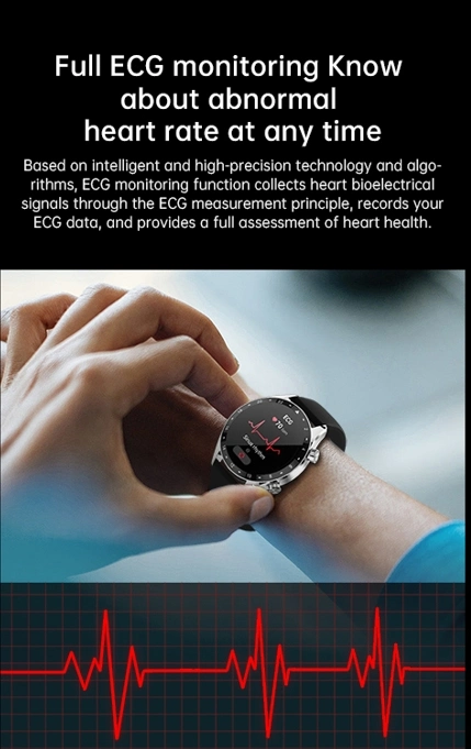 Medical Grade Wrist Blood Pressure ECG and Body Temperature Detection Health Monitoring Smartwatch