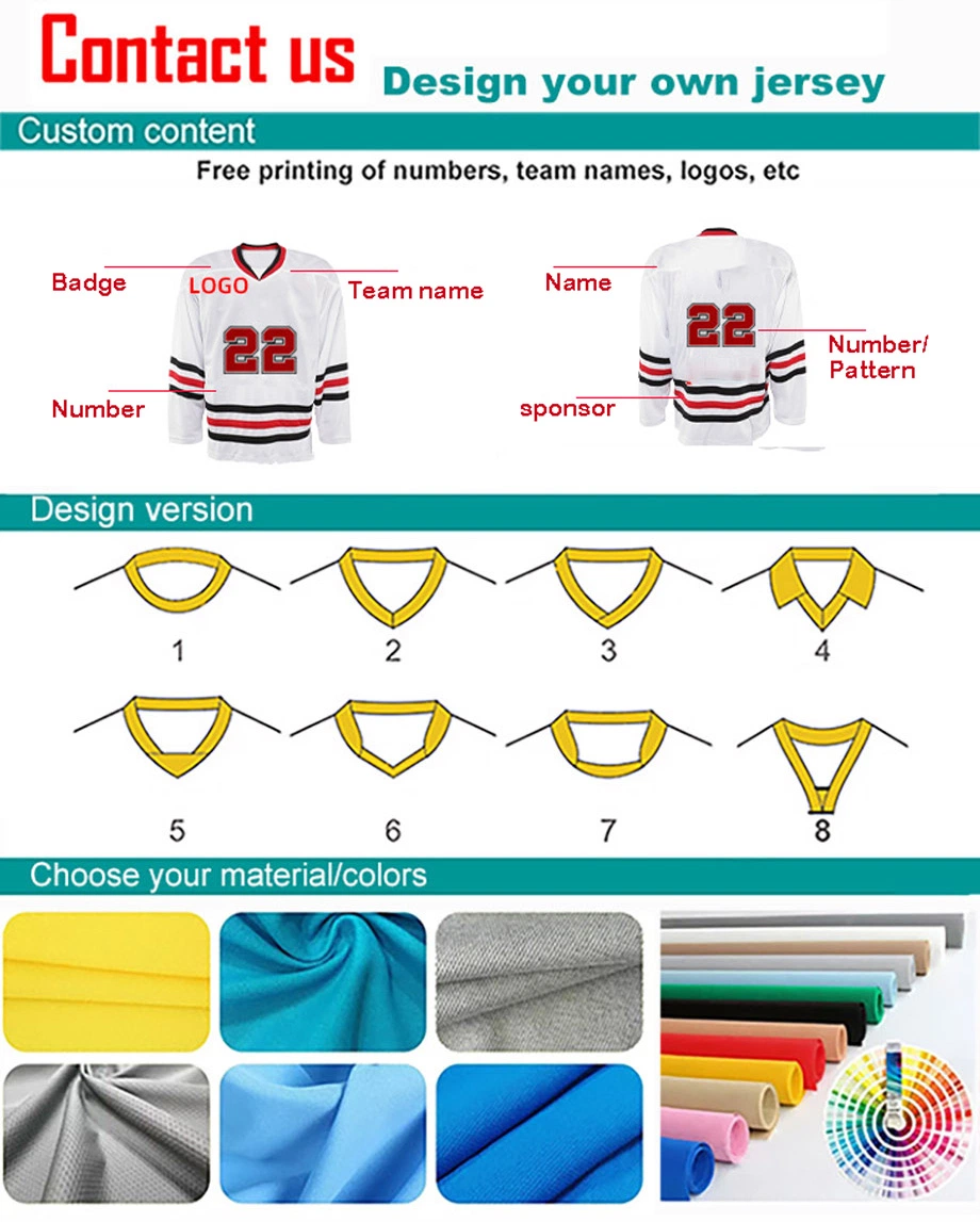 Men&prime;s PRO Training Uniform Embroidery Sublimated Custom Dryfit Ice Hockey Jerseys Clothing