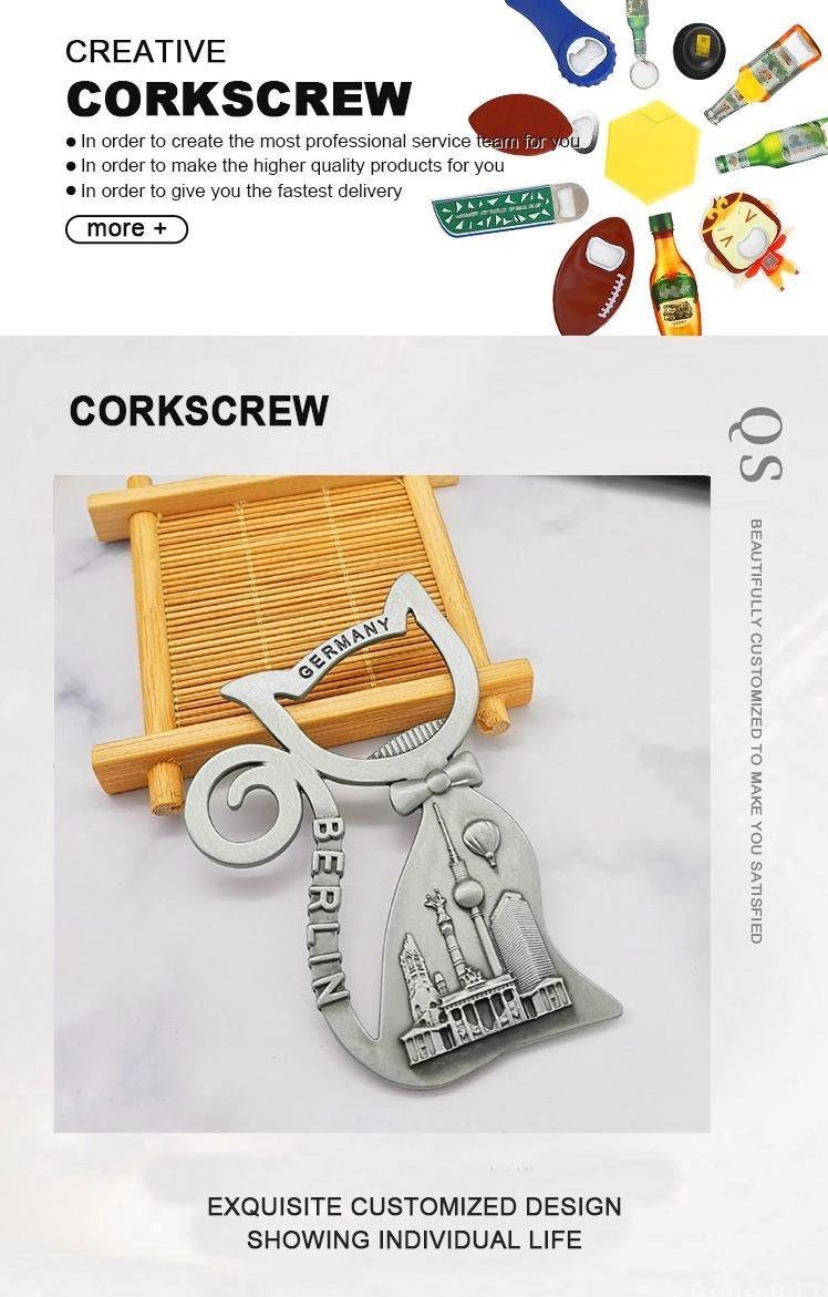 Corkscrew Wine Push Speed Military Souvenir Customized Keyring Wholesale Beer Can Openers Metal Crafts China Manufacturer Logo Keychain Bottle Opener