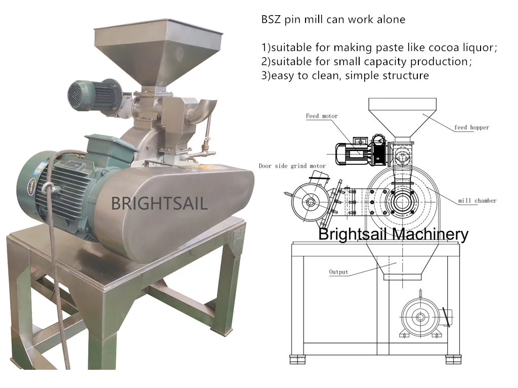 Pin Mill for Clay Powder Rock Salt Sugar Mustard Seeds Cumin Grinding Machine