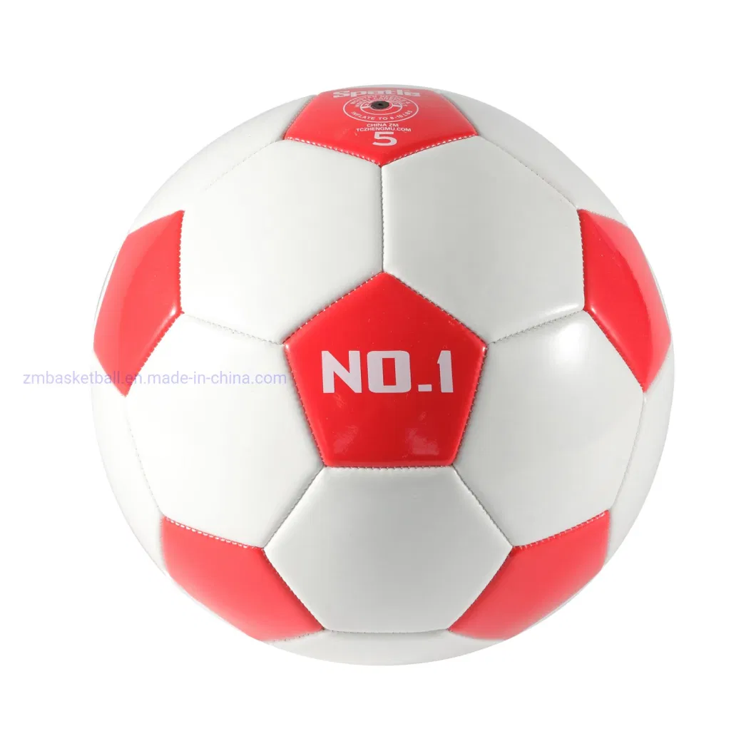 Custom Waterproof Soccer Ball with Machine-Stitched PVC Cover