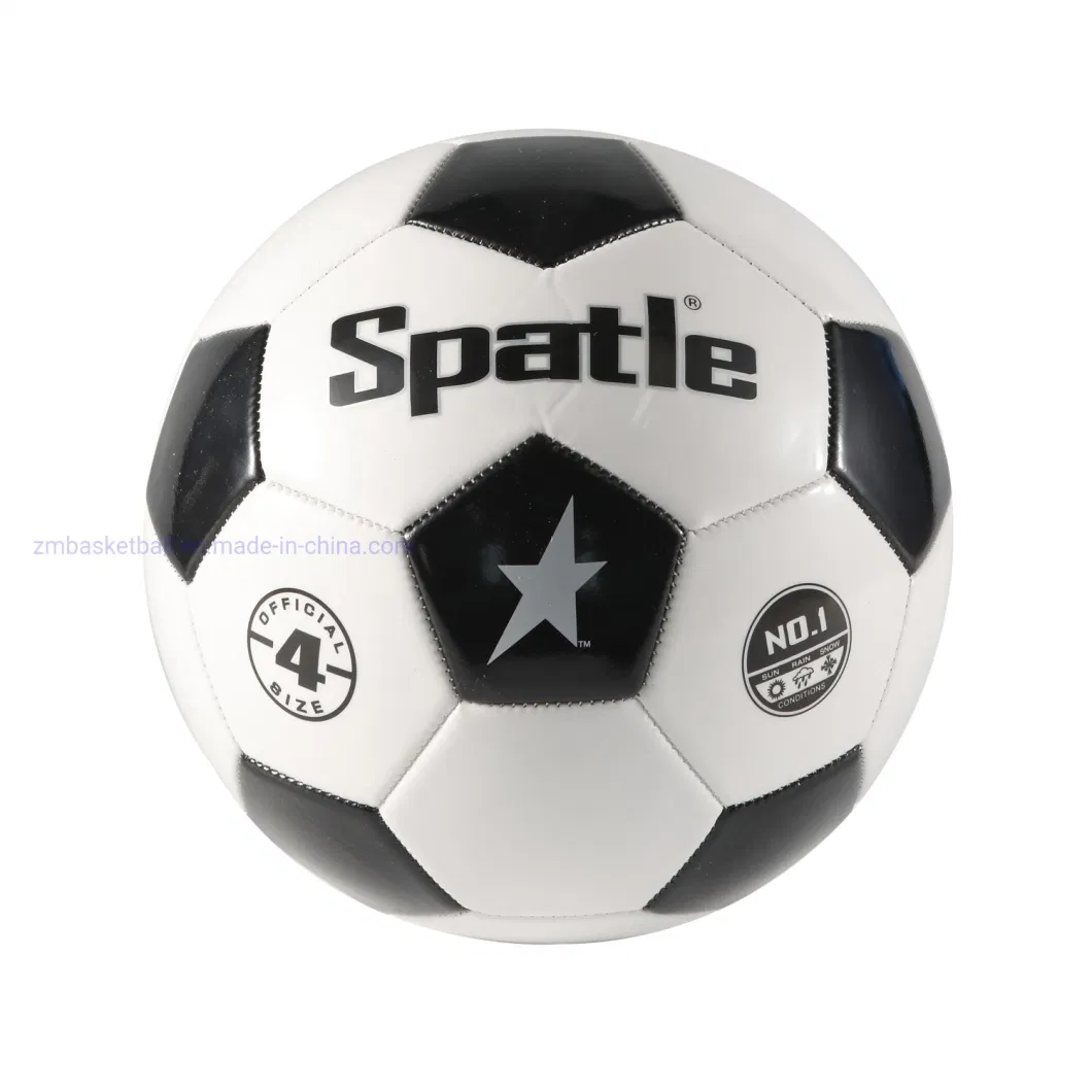 Custom Waterproof Soccer Ball with Machine-Stitched PVC Cover