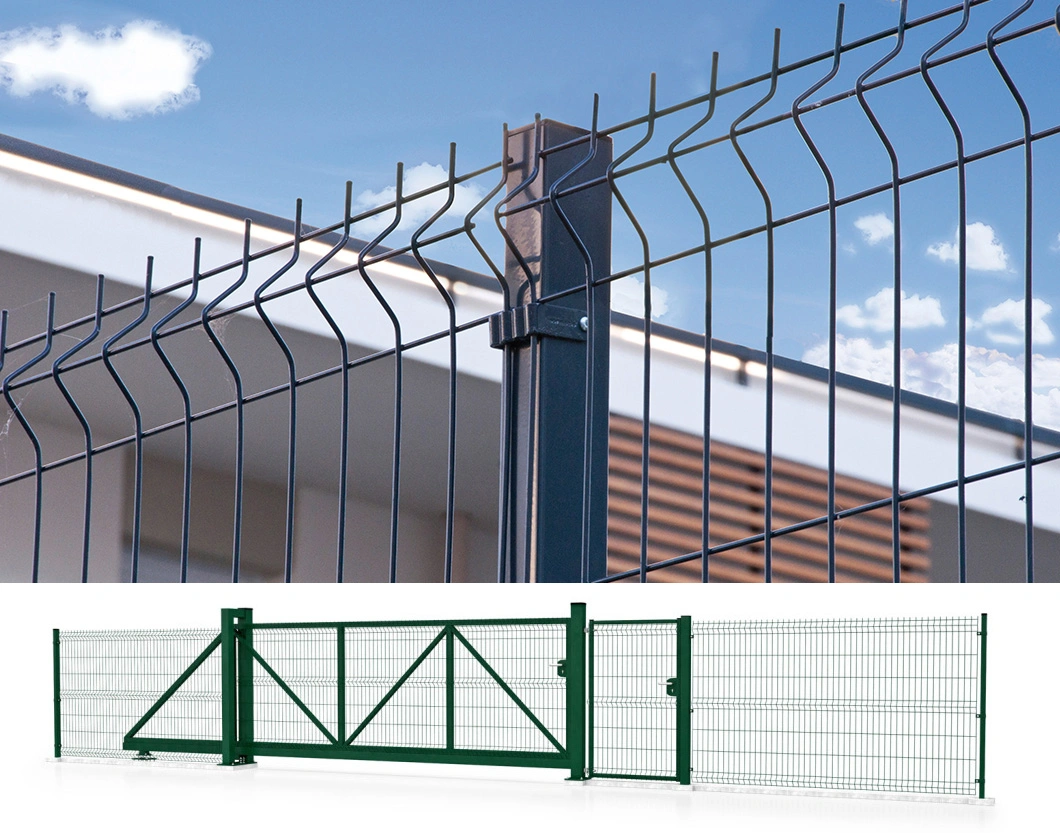 Steel Wire Mesh Galvanized Gabion Wall for Garden 3D Curvy Galvanized Welded Wire Mesh Fence 3D Triangle Mesh Fence