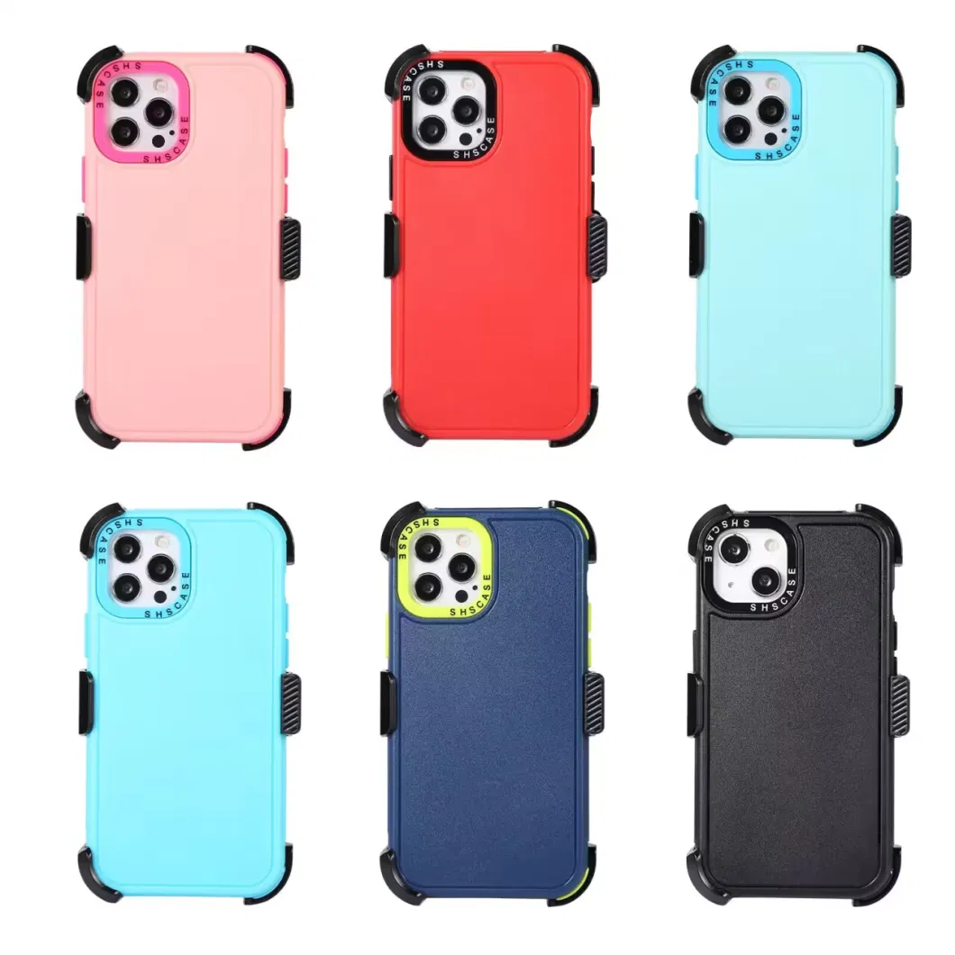 Good Quality Protector Defender 3 in 1 Hybrid Shockproof Mobile Phone Case for iPhone 14 15 12 11 PRO Max