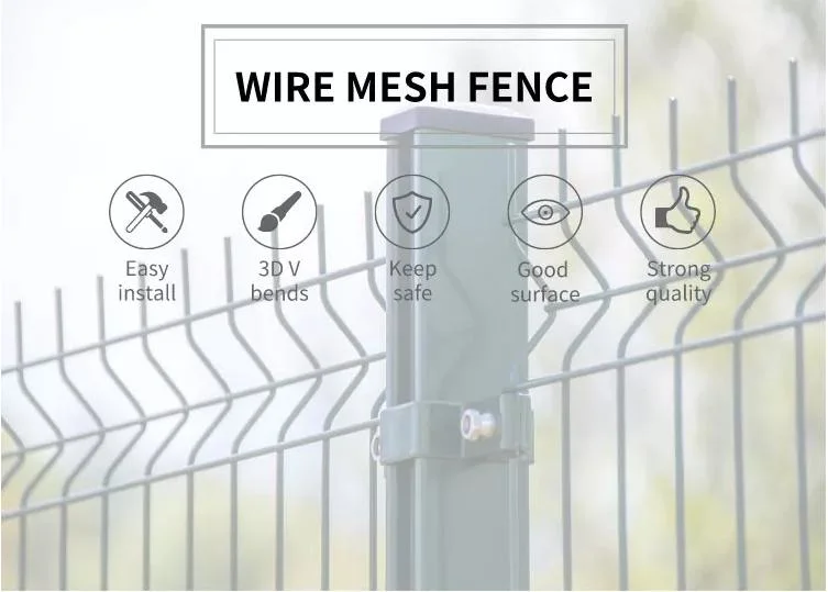 Galvanized Construction Security 3D Welded Wire Mesh Bending Metal 3D Fence Panels