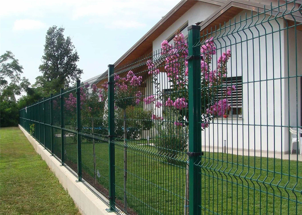 Steel Wire Mesh Galvanized Gabion Wall for Garden 3D Curvy Galvanized Welded Wire Mesh Fence 3D Triangle Mesh Fence