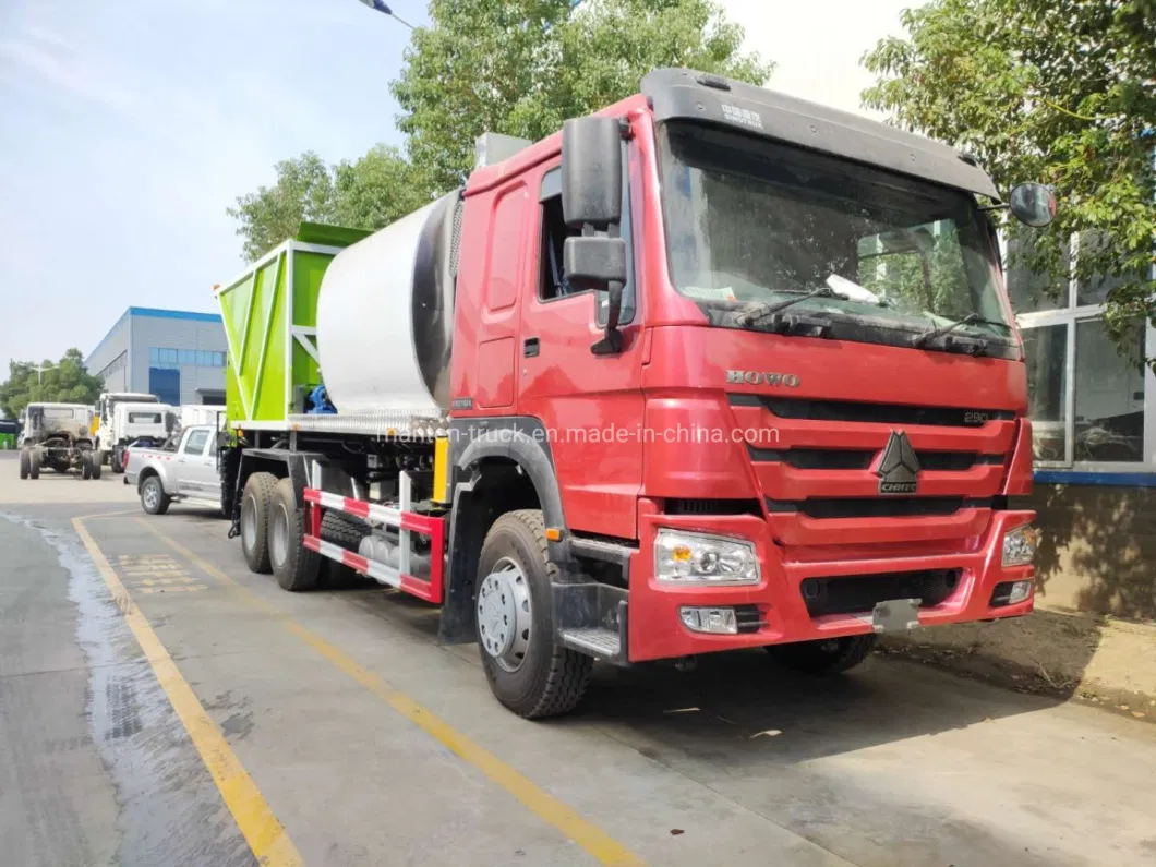 Sinotruk HOWO 6X4 8cbm Asphalt Tank 12cbm Gravel Bucket Synchronous Chip Sealer Truck