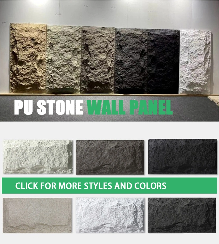 2023 PU Stone Panel Wall Faux Polyurethane Board
