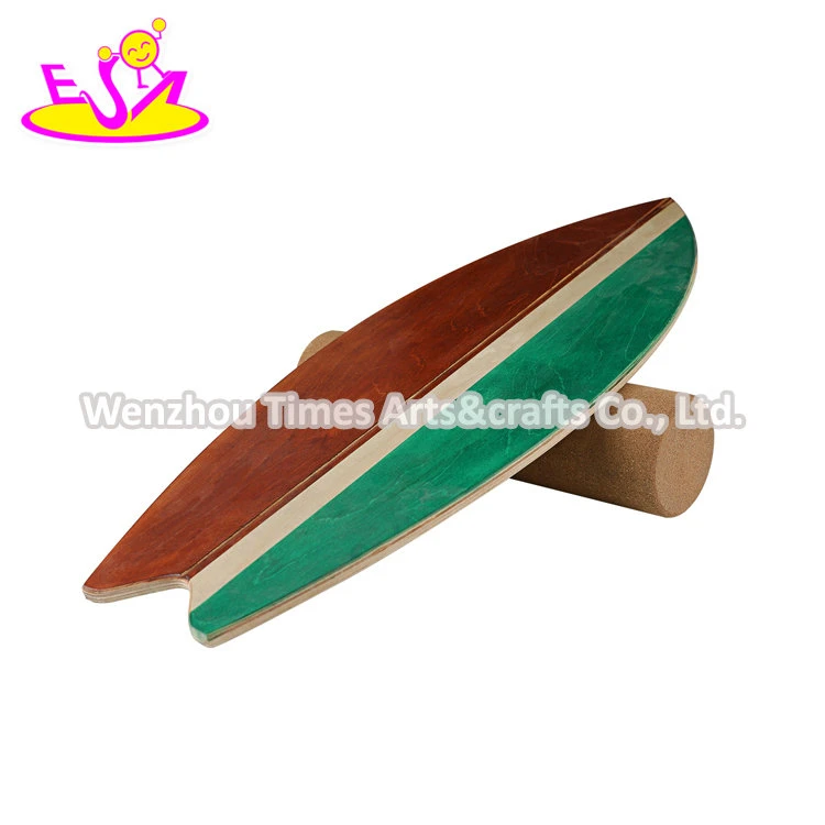 Wholesale Adults Balance Training Wooden Wobble Board with Cork Roller W01f092