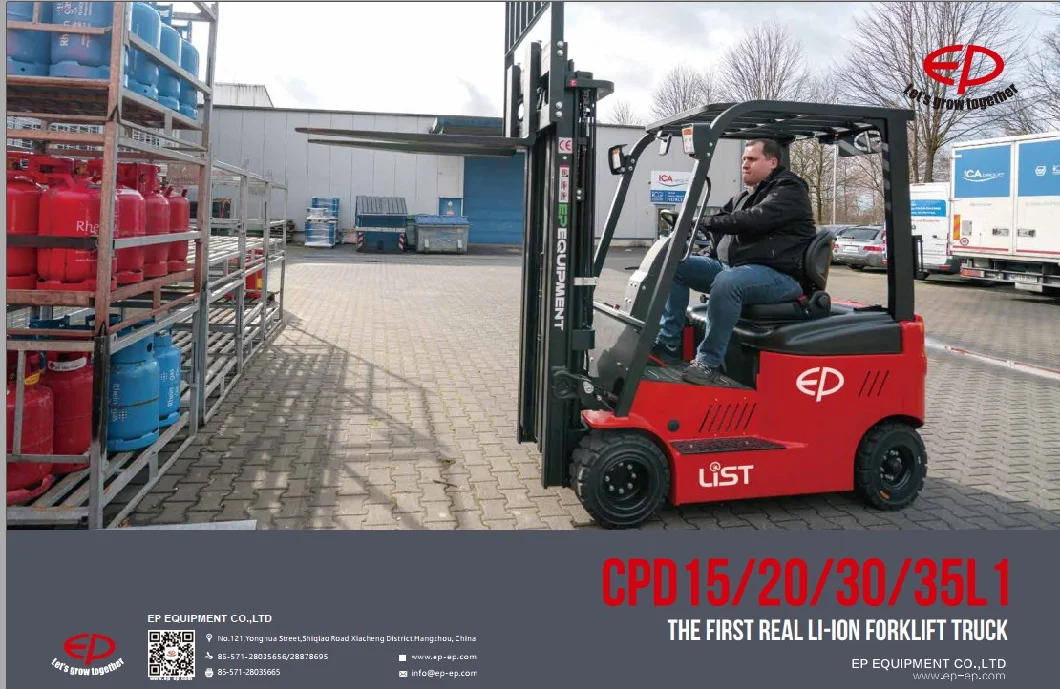 Ep Electric Four-Wheel Forklift Truck Lithium-Ion Designed Counterbalance Forklift 1.5-3.5ton