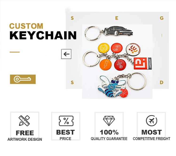 Custom Logo Metal Warrior Dragon Game Keychain