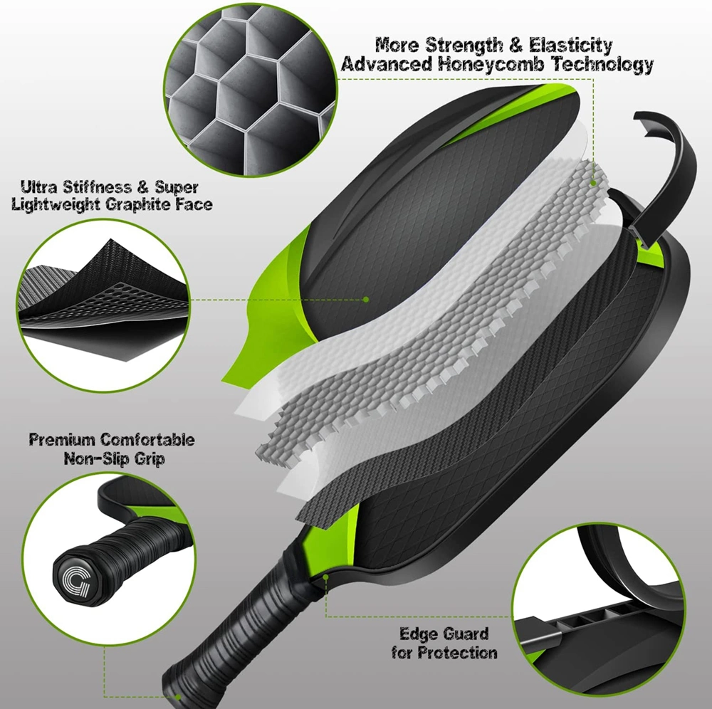 Graphite Pickleball Racket, Lightweight Pickle Balls Equipment