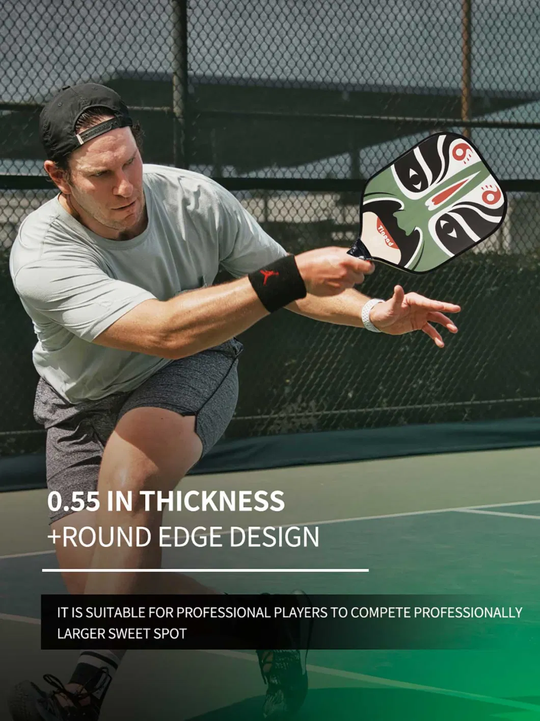 50% Carbon + 50% Glassfiber Composition +Nomex Pickleball Paddle