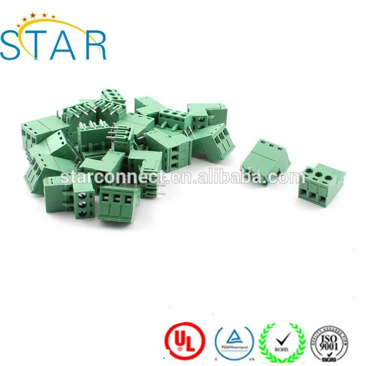 Screw Terminal Block Connector 3.5mm 3.81mm 3 4 5 6 7 8 9 10 11 12 13 Pin Way Green Pluggable Type