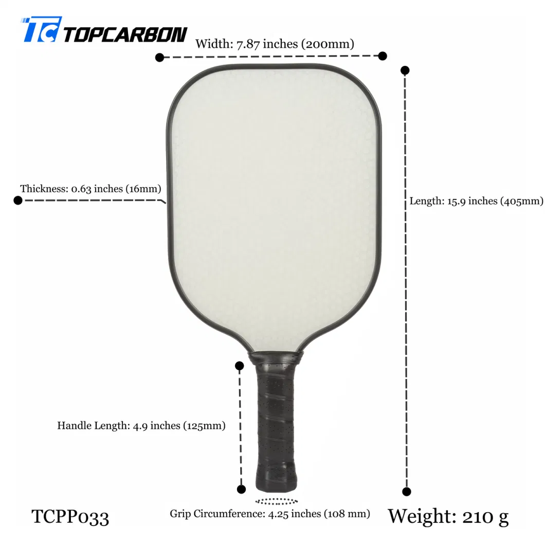 High End Fiberglass PP Core Usapa Approved Pickleball Paddle Racket with Raw Texture Surface