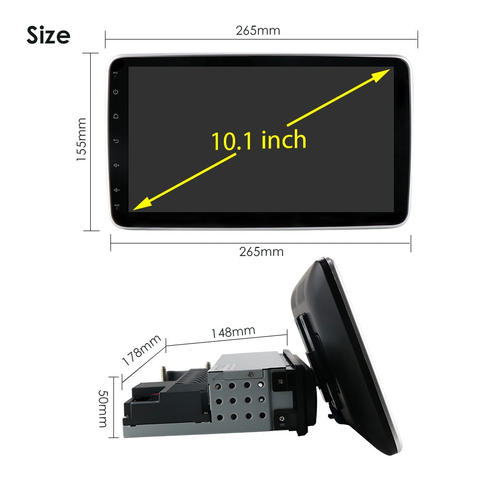 10.1&quot; Android Car Player Radio Stereo GPS Music 1GB+16GB Touch Screen Rotated 360 HD Media Player