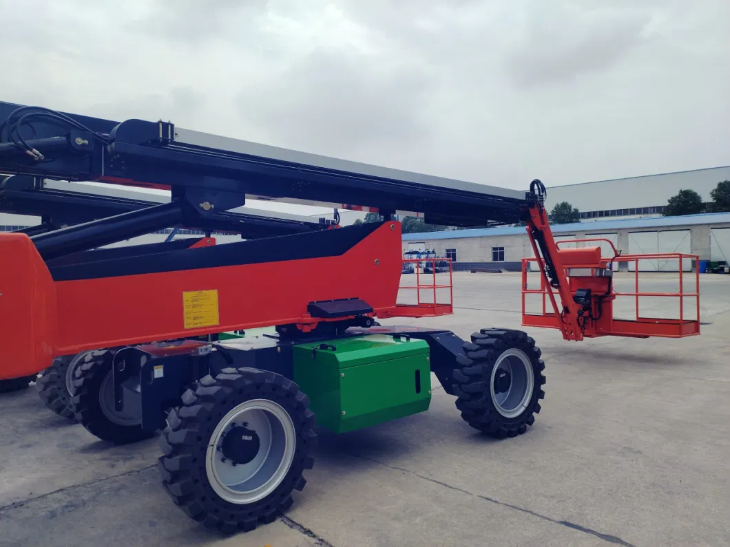 Self-Propelled Hybrid-Powered Electric-Operated Diesel Engined Stick or Straight Boom Lift Genie Manlift Jlg Cherry Picker Telescopic Boom Lift