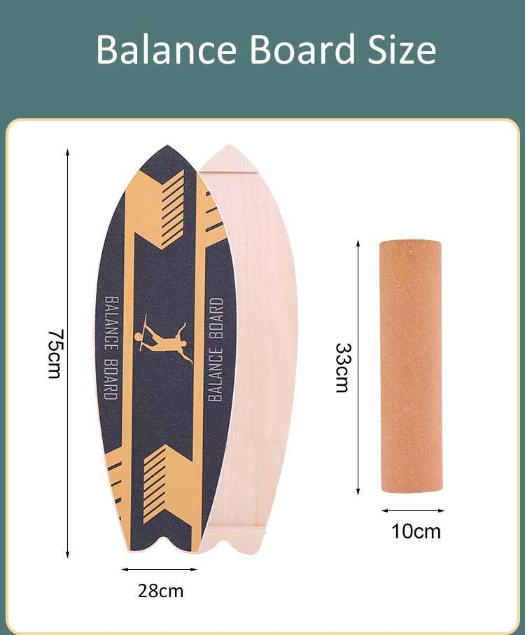 Non-Slip Surf Balance Board Training and Exercise Equipment for Fitness Workout, Wobble Board for Adults &amp; Kids, Skateboard Core Strength