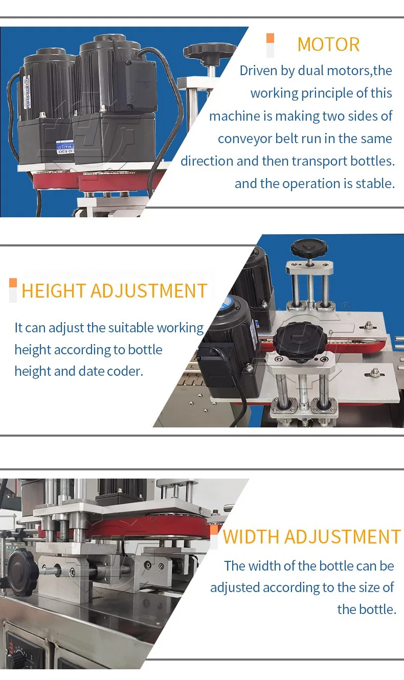 Small Moving Transfer Conveyor Bottle Holder Bottles Clamping Conveyor for Bottom Printing Side Stick Label