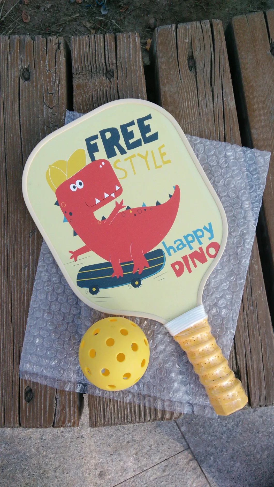 Popular Fiberglass Surface Junior Pickleball Paddle, Colorful Kids Pickleball Racket