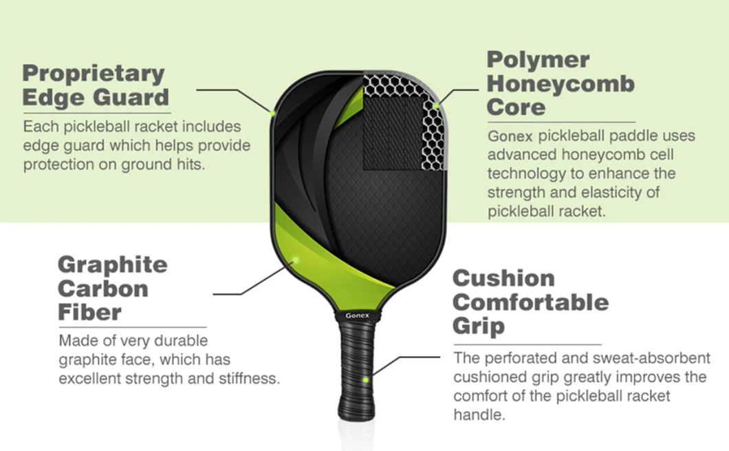 Graphite Pickleball Racket, Lightweight Pickle Balls Equipment