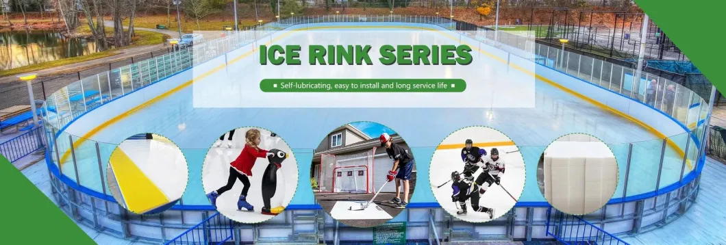 Artifical Plastic Ice Skating Rink UHMWPE Synthetic Ice Panels Synthetic Hockey Tiles for Sale