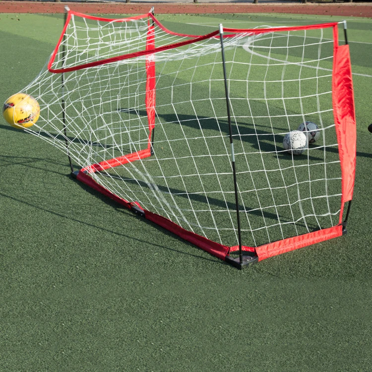 Tetoron Knotless Rebound Football Net Folding Indoor Mini 6*4*2 Feet Portable Training Football Goal Frame Customizable Net Pocket Ball Frame