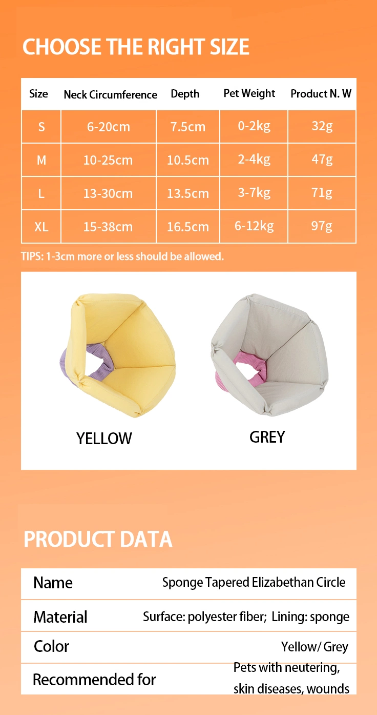 Waterproof 3D Sponge Soft Pet Cat Dog Elizabethan Collar for Protecting Cat After Surgery